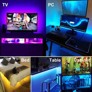 RGB 1-30M Led Strip Light Bluetooth 5050 5V USB App Control Diode Led Tape Flexible Ribbon Luces Band for Gaming Bedroom Party