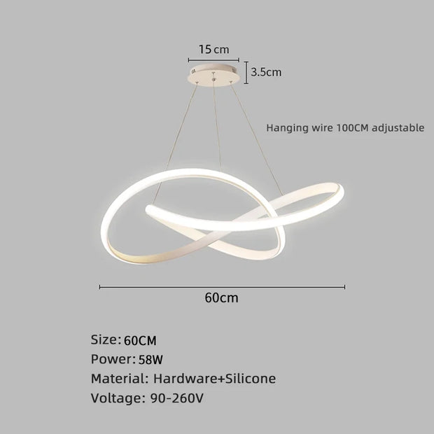 Modern Dining Room Pendant Lights Nordic LED Dining Table Ceiling Chandelier Living Room Home Indoor Bar Counter Hanging Lamp