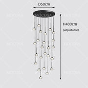 Water Drop LED Pendant Bedroom Bedside Lamps Modern Stairwell Light Living Room Ceiling Hanging Lamp Indoor Staircase Chandelier