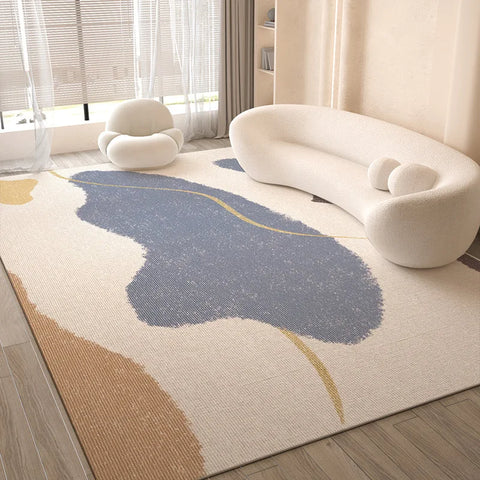 VIKAMA Cream style carpet living room light luxury high sense sofa floor mat French thickened bedroom bed rug non-slip carpet