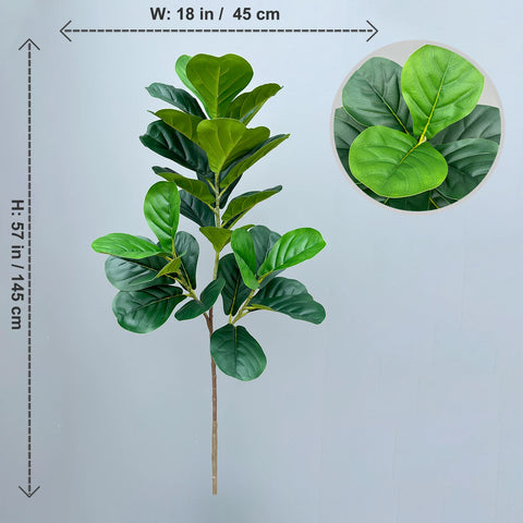 70/135cm Artificial Ficus Tree Branches Large Banyan Leaves Fake Rubber Plant Plastic Tall Plant Landscape For Home Garden Decor