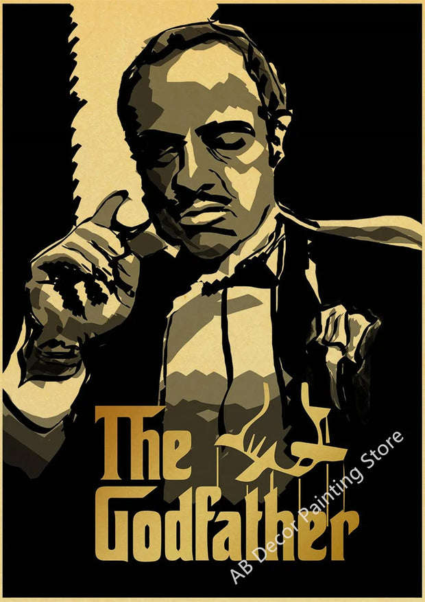 Classic Movie Poster Retro Kraft Paper Prints Pulp Fiction The Godfather Fight Club Vintage Home Room Bar Cafe Art Wall Decor