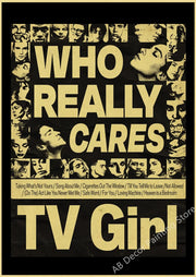 TV Girl Posters Retro Kraft Paper Prints Lovers Rock Vintage Poster Wall Art Painting Study Home Living Room Decoration Picture