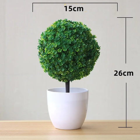 Artificial Plastic Plants Bonsai Small Tree Pot Fake Plant Potted Flower Home Room Table Decoration Garden Arrangement Ornaments