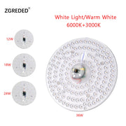 LED Ring Panel Round Light 12W/18W/24W/36W Cold White And Warm White LED Round Ceiling Panel Round Light Board AC220-V240V LED