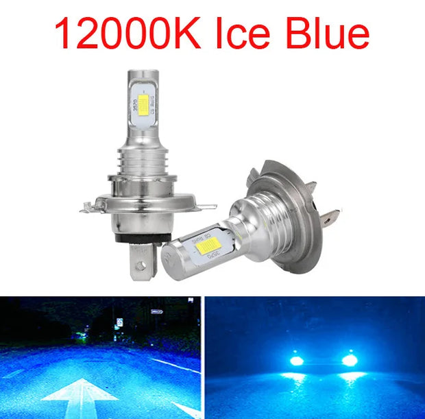 2Pcs LED Car Light H7 H4 Headlight Bulb H1 H11 H3 9005 9006 20000Lm 6000K White 3000K Yellow H9 H8 H1 Auto Front Fog Lamp