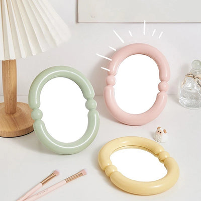 Desktop Makeup Mirror Woman MINI Cosmetic Mirror Vanity Portable Mirrors Pocket Cosmetics Tools Home Desktop Supplies