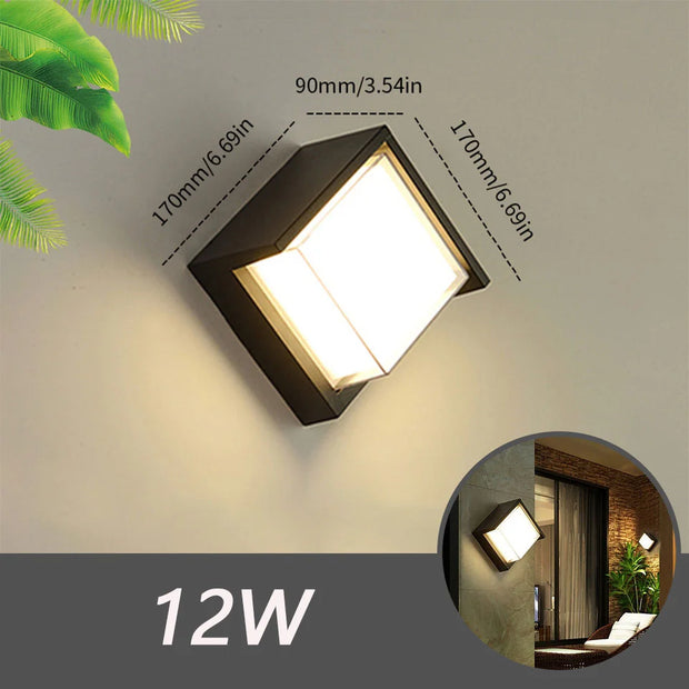 Led Outdoor Wall Light Waterproof IP66 Motion Sensor Led Outdoor Lighting Porch Lights Balcony Garden Lights Outdoor Wall Lamp