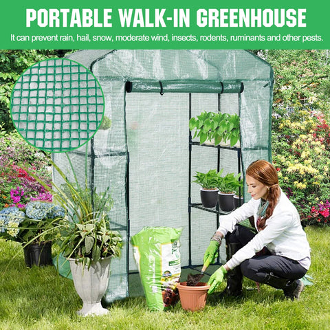 Greenhouses Outdoor Cold Frost Wind Proof Greenhouse Practical Greenhouse Cover Gardening Plant Protective Cover for Flower Room