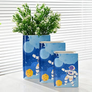 Starry Sky Astronaut Ceramic Book Model Vase Ins Style Creative High-end Home Decoration Ornaments Living Room Flower Vases Home