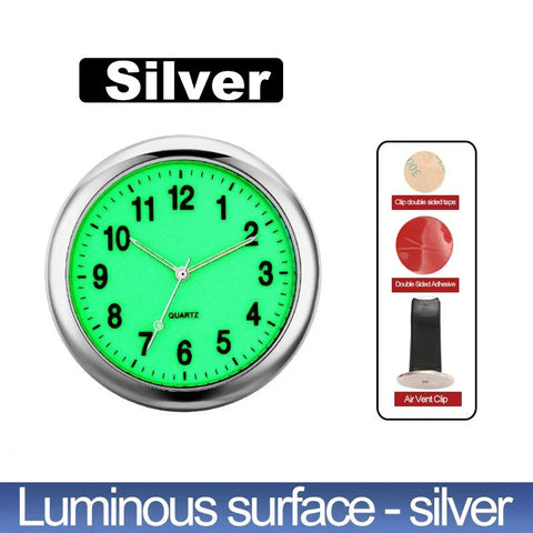 Car Clock Luminous Automobiles Internal Stick-On Mini Digital Watch Mechanics Quartz Clocks Auto Ornament Car Accessories Gifts