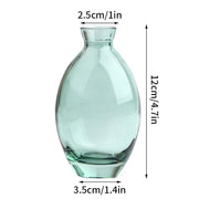 Vintage Flower Vase Mini Glass Vase Wedding Party Transparent Hydroponics Plant Flower Vases Desktop Ornaments Home Decorations