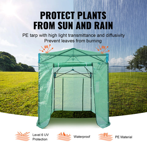 VEVOR Pop Up Greenhouse Outdoor Simplicity Pop-up Green House High Strength PE Cover for Garden Backyard Planting and Storage