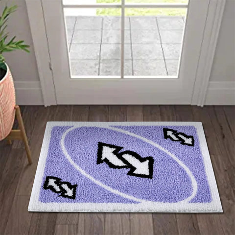 VIKAMA UNO Poker Aesthetic Door Mat Faux Cashmere Bedroom Bedside Rug Bathroom Absorbent Warm Floor Mat Bathroom Foot Mat