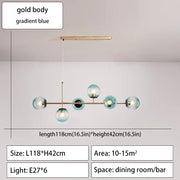 Modern Minimalist Hanging Lamp Nordic Ceiling Chandelier For Dining Room Kitchen Island Glass Ball Living Room Pendant Light