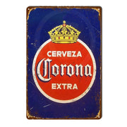 Metal Poster Classic Beer Brand Sign Wall Decor for Bar Pub Club Retro Wall Decoration Metal Plaque Pendant Art for Man Cave