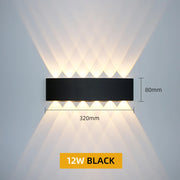 Aluminum LED Wall Lamp Waterproof IP65 Outdoor Garden Lights 8W 12W Interior Wall Light for Bedroom Living Room Stairs Lighting