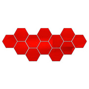 6/12pcs 3D Mirror Wall Sticker Hexagon Decal Home Decor DIY Self-adhesive Mirror Decor Stickers Art Wall Decoration 126mm Large