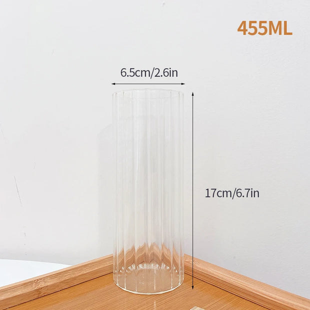 Vintage Flower Vase Mini Glass Vase Wedding Party Transparent Hydroponics Plant Flower Vases Desktop Ornaments Home Decorations