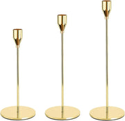 3Pcs/Set Chinese Style Metal Candle Holders Simple Golden Wedding Decoration Bar Party Living Room Home Decor Candlestick