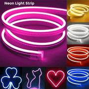 (EU PLUG) LED Neon Strip Light,5-30M Neon Rope With App 44key Remote Control For Home Decor Fairy Lighting