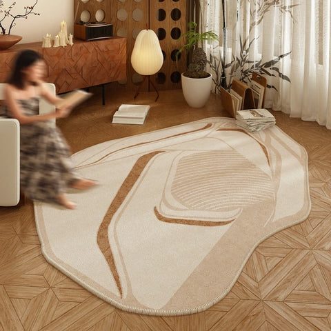 Irregular Rugs for Bedroom Light Luxury Living Room Decoration Thicken Carpet Home Plush Lounge Rug Large Area Anti-slip Mat