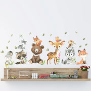 2pcs Cartoon Rabbit Bear Deer Animal Wall Stickers for Children's Room Kids Room Decor Bedroom Living Room Nursery Wall Decals