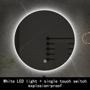 60cm Round Mirror 3 Color Adjustable Intelligent Human Body Sensing Led Bathroom Mirror With Bluetooth Speaker Hotel Decoration