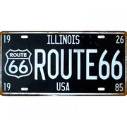 Garage Car Retro Route 66 Licenses Plate Metal Sign Posters On The Wall Tin Sign Vintage Poster Home Decor Art Decoration