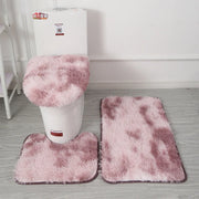 Toilet Seat Cover 3Pcs Set Bath Mat Shower Room Floor Rug Home Bathroom Anti-Slip Absorbent Doormat Bathtub Decor Carpet