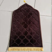 Flannel Prayer Mat Worship Blanket Worship Kneel Embossing Floor Carpets Non-slip Soft Portable Travel Prayer Rug Ramadan Gift