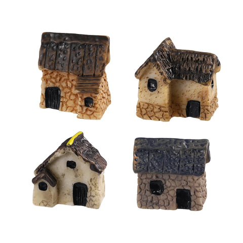 Fairy House Miniatures for Crafts Synthetic Thatch Roof Houses Figurines Roofing Tiki Bar Garden Micro Landscaping Ideas