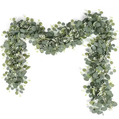 1 artificial leaf, green fake plant, spring vine, suitable for wedding, home, party decoration