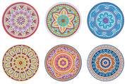 CHENISTORY 6 Pcs Diamond Painting Coasters with Holder, Mandala Diamond Art Coasters Diamond Small Painting Kits Art Craft