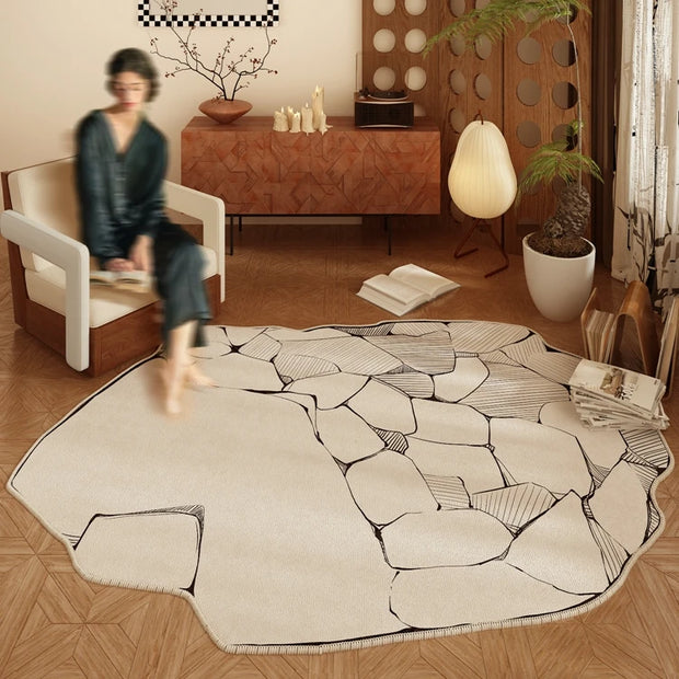 Irregular Rugs for Bedroom Light Luxury Living Room Decoration Thicken Carpet Home Plush Lounge Rug Large Area Anti-slip Mat