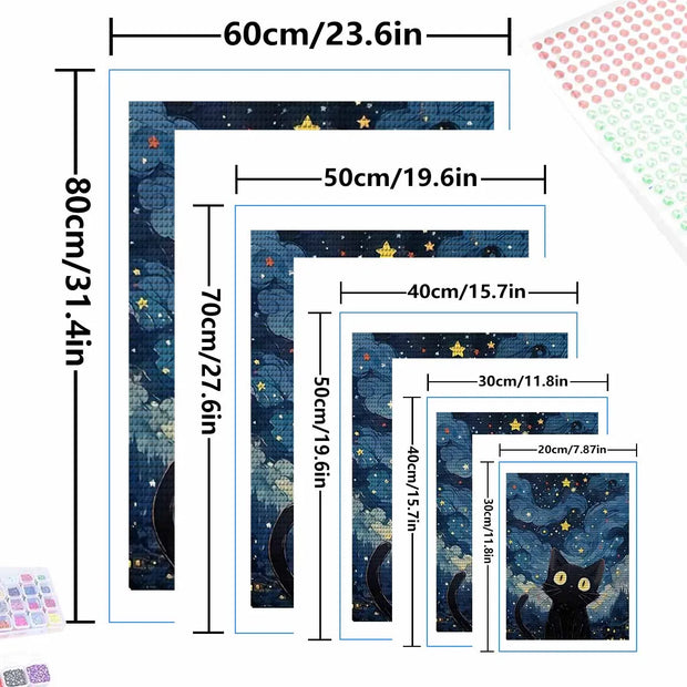 5D DIY full diamond painting star cat animal landscape art mosaic production hand-paste healing home decoration painting