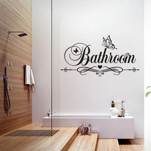 Creative Bathtub Bathrooms Wall Stickers Fashion Opaque Wall Art Vinyl Decal Home Design Decor Door Wallpaper Adhesive Murals