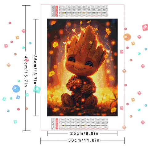 Disney Guardians of the Galaxy Diamond Painting Groot Full Drill Mosaic Cartoon Home Decoration Gift Rhinestone Pictures