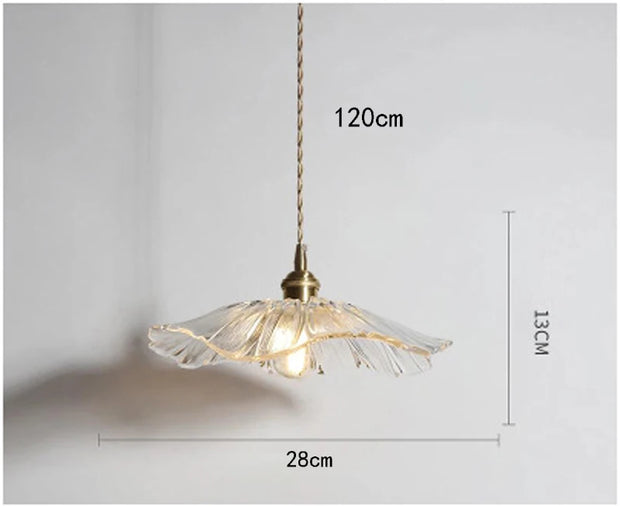 Vintage Pendant Lights Flower Glass Hanging Lamps Home Decoration Lighting Living Room Bedroom Bedside Light Fixture Indoor Shop