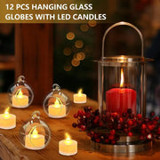 Diameter 6cm/8cm Tea Light Holder Crystal Glass Hanging Candle Holder Romantic Wedding Home Vase Hanging Decoration