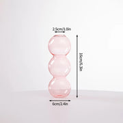 Glass Flower Vase Creative Vase Decorative Hydroponic Flower Container Nordic Style Flower Vases Desktop Flower Bottle Decor