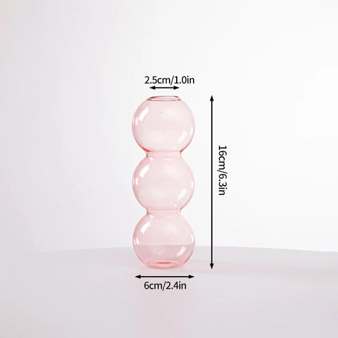 Glass Flower Vase Creative Vase Decorative Hydroponic Flower Container Nordic Style Flower Vases Desktop Flower Bottle Decor