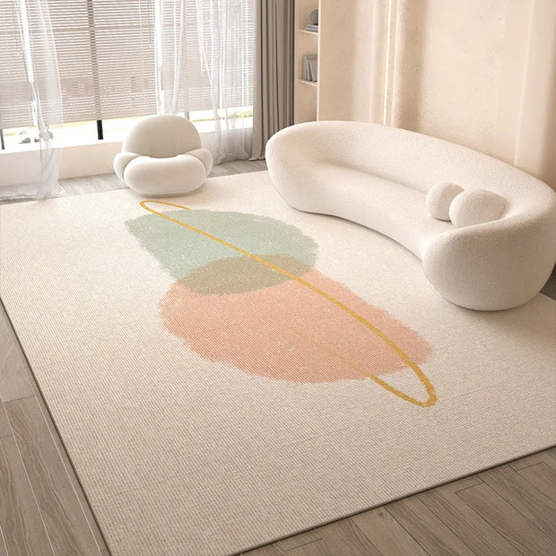 VIKAMA Cream style carpet living room light luxury high sense sofa floor mat French thickened bedroom bed rug non-slip carpet