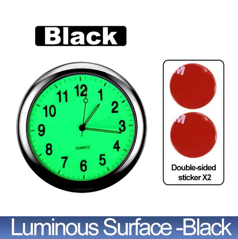 Car Clock Luminous Automobiles Internal Stick-On Mini Digital Watch Mechanics Quartz Clocks Auto Ornament Car Accessories Gifts