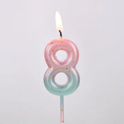 Happy Birthday Cake Decorated Interstellar Digital Colorful Candle Children's Delicate Candy Color 0-9 Number Candle Party Decor