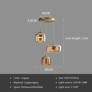 Nordic LED Galss Pendant Lights Modern Luxury Hanging Chandeliers Lighting Fixtures Restaurant Pendant Lamp Luminaire Suspension