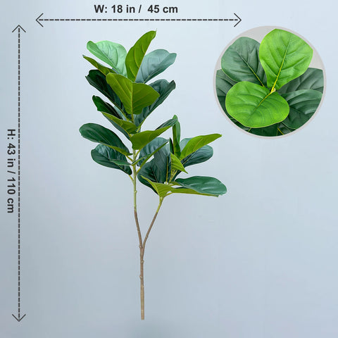 70/135cm Artificial Ficus Tree Branches Large Banyan Leaves Fake Rubber Plant Plastic Tall Plant Landscape For Home Garden Decor