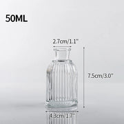 Vintage Flower Vase Mini Glass Vase Wedding Party Transparent Hydroponics Plant Flower Vases Desktop Ornaments Home Decorations