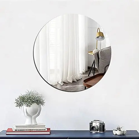 10 15 20 30cm Round Elliptic Acrylic Wall Mirror Plexiglass Big Large Mirror for Walls Bathroom Wall-Mounted Mirrors for Make Up