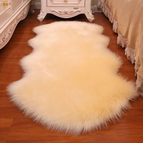 Faux Fluffy Shaggy Rugs Artificial Sheepskin Long Hair Carpet Floor Wool Fluffy Mat Home Decor Non Slip For Living Room Bedroom